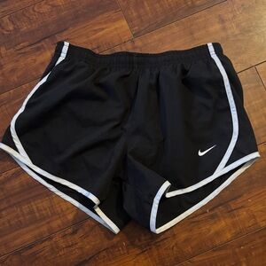 Nike Women's Black Athletic Shorts with White Trim